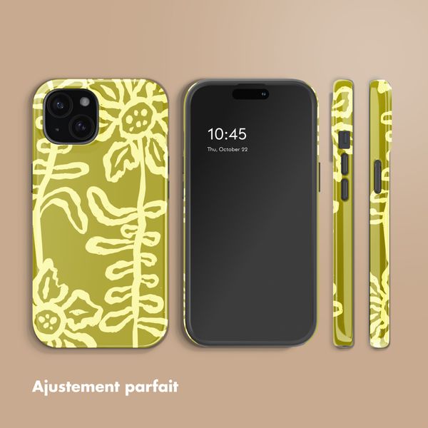 Selencia Coque arrière Vivid Apple iPhone 15 - Chalky Bloom