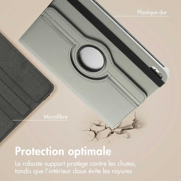 imoshion Coque tablette rotatif à 360° Apple iPad 11 (2025) 11 pouces A16 / iPad 10 (2022) 10.9 pouces - Gris
