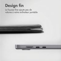 Accezz Leather Pochette ordinateur Apple MacBook 14 pouces - Noir