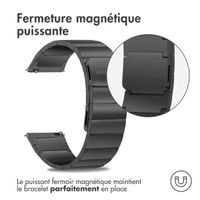 Selencia Bracelet magnétique en acier - Connexion universelle de 22 mm - Noir