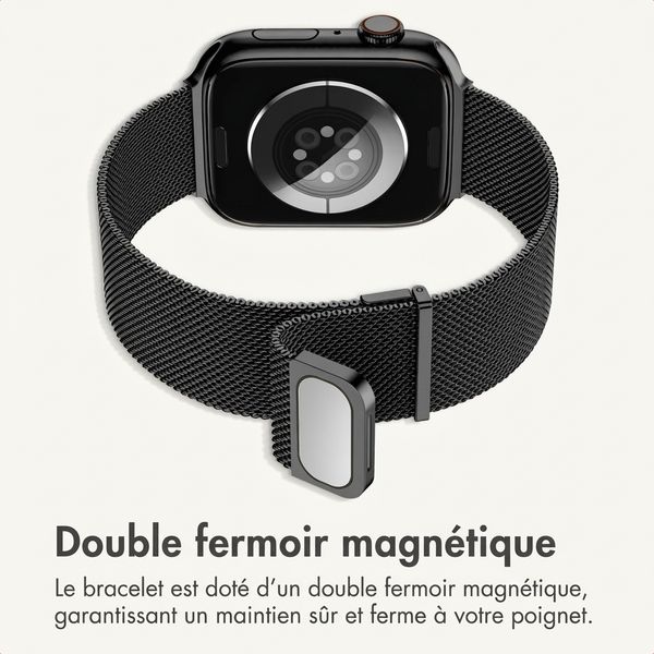imoshion Bracelet magnétique milanais Apple Watch | 38/40/41/42 mm - Noir