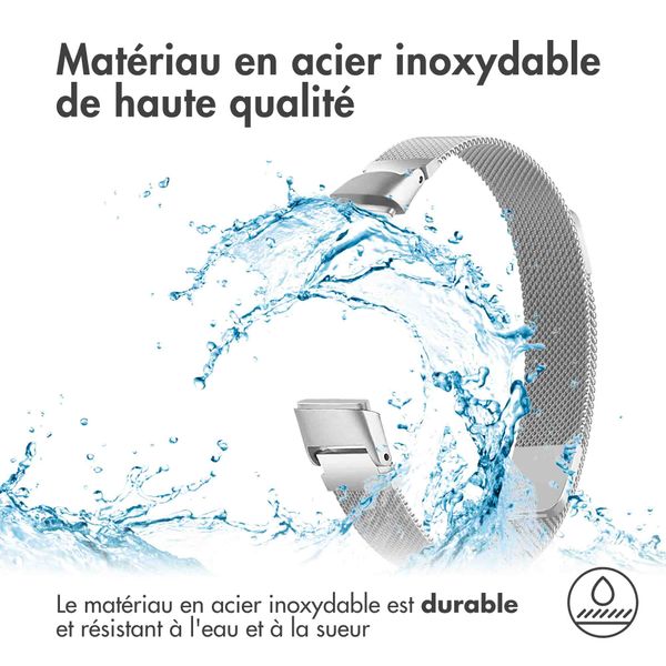 imoshion Bracelet magnétique milanais Fitbit Luxe - Taille S - Argent