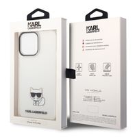 Karl Lagerfeld Coque arrière rigide Choupette iPhone 14 Pro Max - Transparent