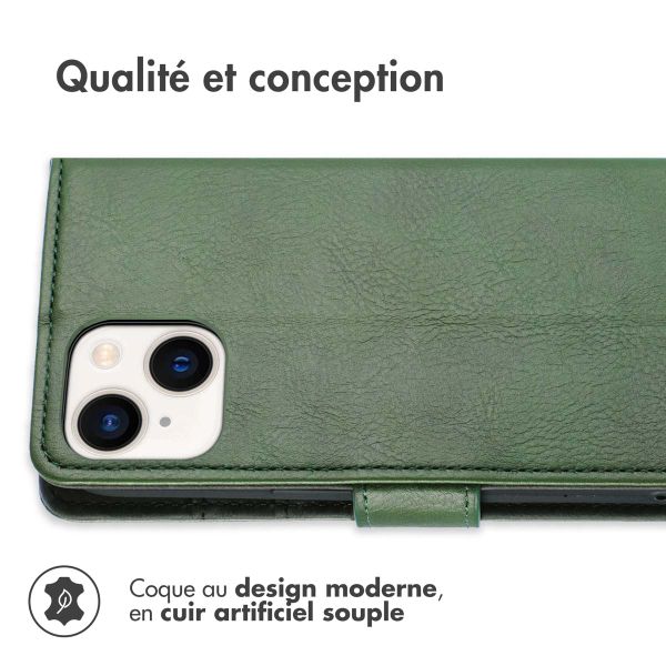 imoshion Étui de télephone portefeuille Apple iPhone 14 / 13 - Vert