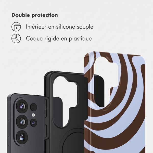 Selencia Coque arrière Vivid Samsung Galaxy S26 Ultra - Dream Swirl Chocolate