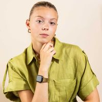 Selencia Bracelet dragon en acier Apple Watch Series 1 t/m 11 / SE / Ultra (44/45/46/49 mm) - Doré