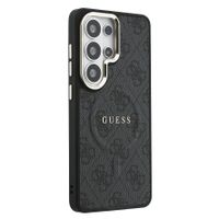 Guess Coque arrière en cuir 4G avec MagSafe Samsung Galaxy S26 Ultra - Gold Edge - Black