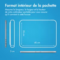 imoshion Pochette ordinateur avec compartiment 17 pouces - Black