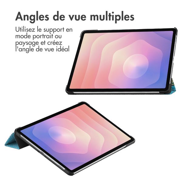 imoshion Coque tablette Design Trifold Samsung Galaxy Tab S11 - Green Plant