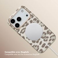 Selencia Coque Sabi imprimé panthère avec MagSafe Apple iPhone 17 Pro - Soft Ivory