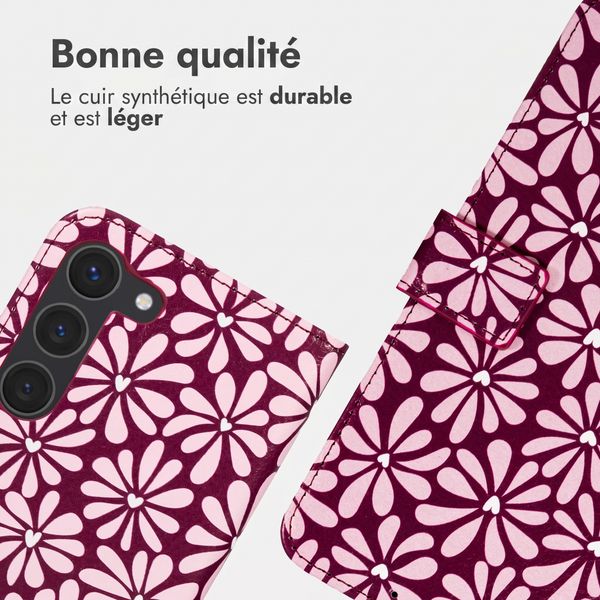 imoshion Étui de télephone portefeuille Design Samsung Galaxy S23 - Bloom Love Blush