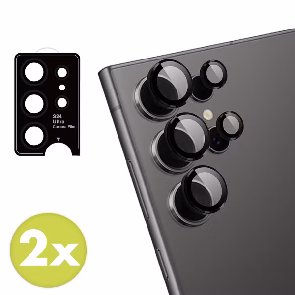 imoshion Lot de 2 protections d'objectif de caméra Samsung Galaxy S24 Ultra - Noir