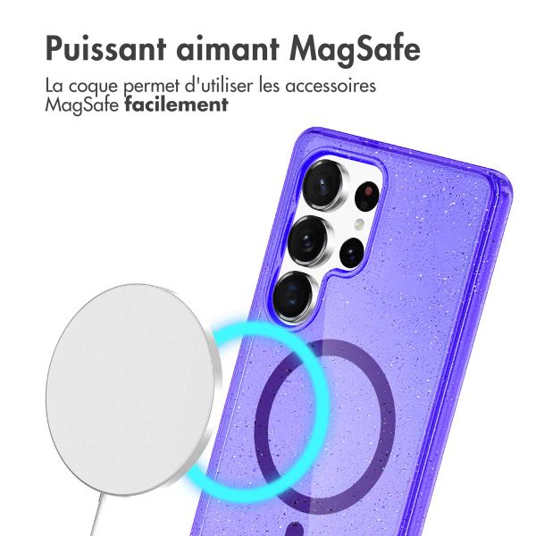 imoshion Coque Sparkle avec MagSafe Samsung Galaxy S25 Ultra - Violet