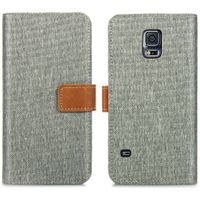 imoshion Étui de téléphone Canvas Luxe Galaxy S5 (Plus) / Neo - Gris
