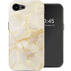 Selencia Coque arrière Vivid avec MagSafe Apple iPhone 16e - Golden Beige Marble