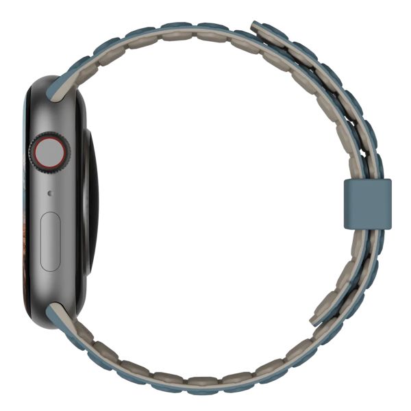 UAG Pathfinder | Bracelet en silicone réversible pour l'Apple Watch Series 1 à 10 / SE / Ultra (2) (44/45/46/49 mm) - Dune/Bleu Nuage