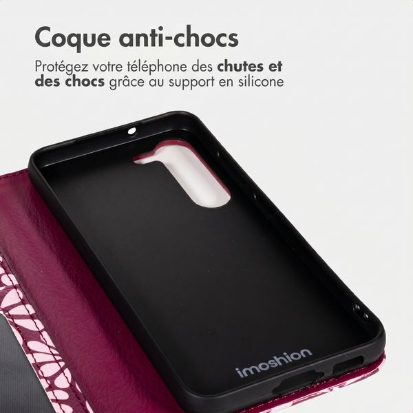 imoshion Étui de télephone portefeuille Design Samsung Galaxy S23 - Bloom Love Blush