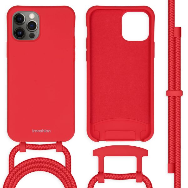 imoshion Coque de couleur avec cordon amovible iPhone 12 (Pro) - Rouge