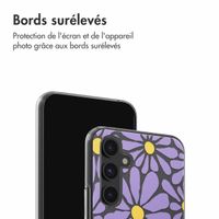 imoshion Coque design pour Samsung Galaxy A54 - Tropical Violet Flowers Connect