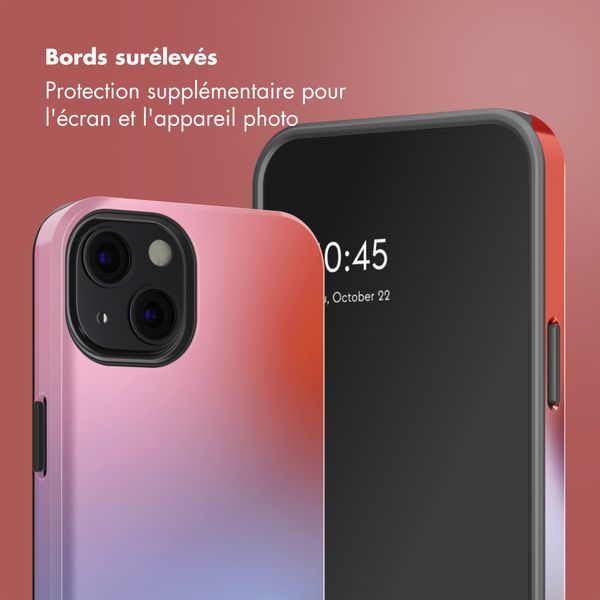 Selencia Coque arrière Vivid avec MagSafe Apple iPhone 13 - Gradient Soft Blush