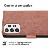 imoshion Étui de téléphone portefeuille Luxe Samsung Galaxy A53 - Brun