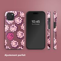 Selencia Coque arrière Vivid avec MagSafe Apple iPhone 15 - Wavy Smiley Pink
