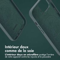 Accezz Étui de téléphone portefeuille en cuir 2-en-1 avec MagSafe Apple iPhone 14 - Cedar Green