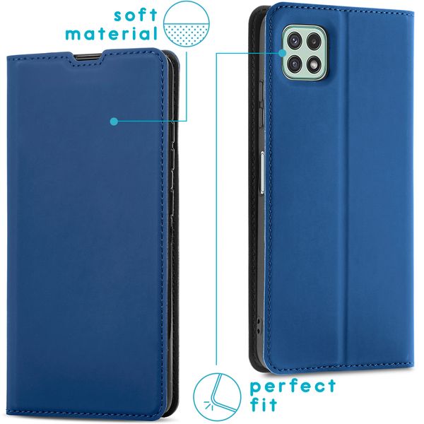 imoshion Étui de téléphone Slim Folio Samsung Galaxy A22 (5G) - Bleu