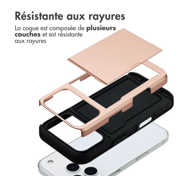 imoshion Coque arrière avec porte-cartes Apple iPhone 17 Pro - Rose Doré