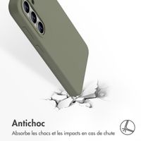 Accezz Coque Liquid Silicone avec MagSafe Samsung Galaxy S26 - Cooper Green