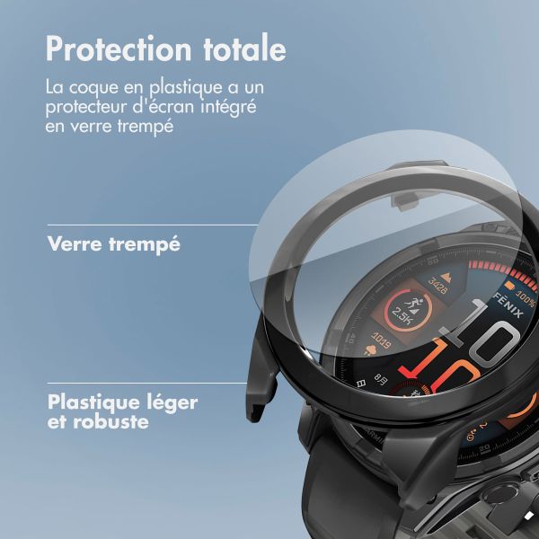 imoshion Coque rigide à couverture complète Garmin Fenix 8 - 47 mm - Noir