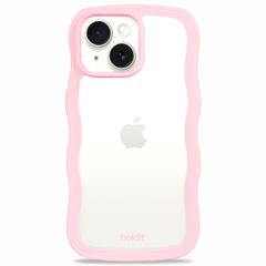 Holdit Coque Wavy iPhone 14/15 Plus - Pink / Transparent