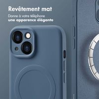 imoshion Coque Couleur avec MagSafe Apple iPhone 15 - Bleu foncé