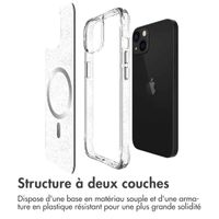 imoshion Coque arrière transparente pailletée avec MagSafe iPhone 13 - Argent