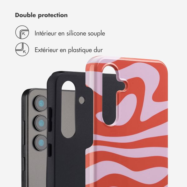 Selencia Coque arrière Vivid Samsung Galaxy S24 FE - Dream Swirl Pink