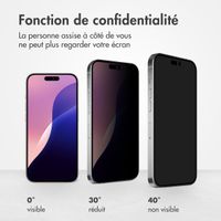 Accezz Protection d'écran en verre trempé Privacy Apple iPhone 16 Pro Max / 17 Pro Max