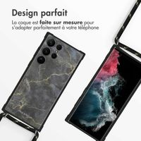 imoshion Coque Design avec cordon Samsung Galaxy S23 Ultra - Black Marble