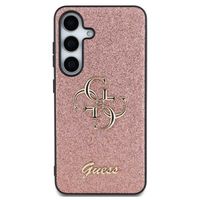 Guess Coque 4G Metal Logo Glitter Samsung Galaxy S25 Plus - Rose