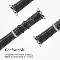 imoshion Bracelet Cuir Crocodile Apple Watch Series 1 á 9 / SE (38/40/41 mm) | Series 10 / 11 (42 mm) - Noir