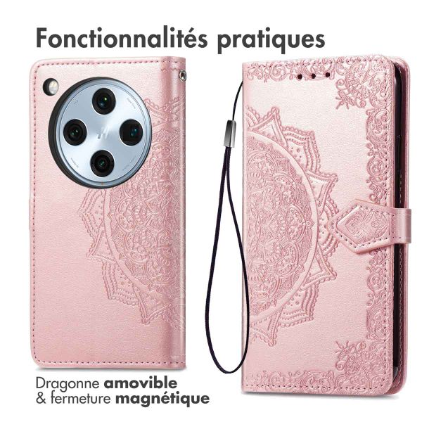 imoshion Etui de téléphone portefeuille Mandala Oppo Find X8 Pro - Rose Dorée