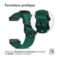 imoshion Bracelet en nylon - Connexion universelle de 20 mm - Vert foncé