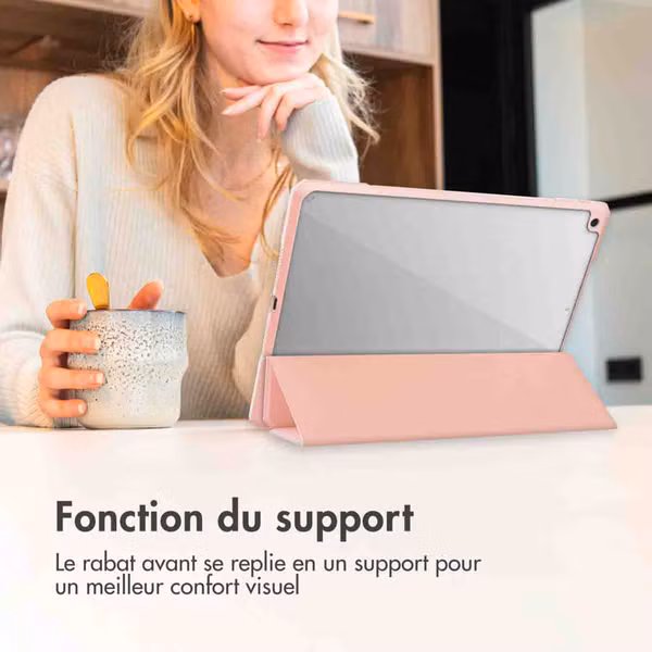 imoshion Coque tablette rigide Trifold Apple iPad Pro 11 (2024) M4 - Rose