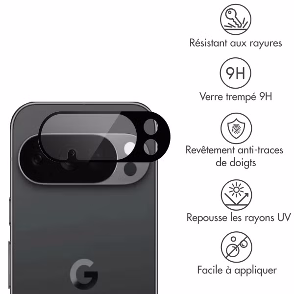 imoshion Protection Caméra en verre trempé 2 Pack Google Pixel 10 Pro - Noir