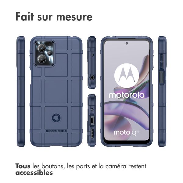 imoshion Coque Rugged Shield Motorola Moto G13 / G23 - Bleu foncé