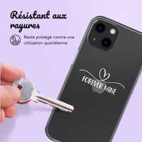 Coque personnalisée avec un cœur élégant iPhone 13 - Transparent