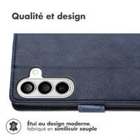 imoshion Étui de télephone portefeuille de luxe Samsung Galaxy A27 (5G) - Bleu foncé