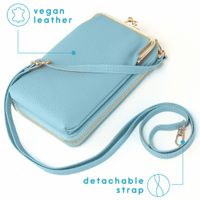 imoshion Sac téléphone en cuir végan Crossbody - Bleu