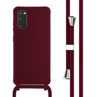 imoshion Coque en silicone avec cordon Samsung Galaxy S20 - Rouge foncé