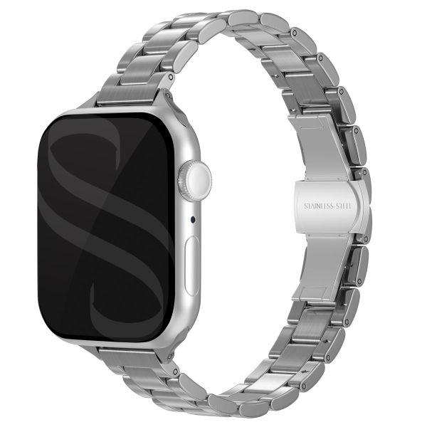 Selencia Bracelet à maillons fin en acier Apple Watch Series 1 á 9 / SE (38/40/41 mm) | Series 10 (42 mm) - Argent