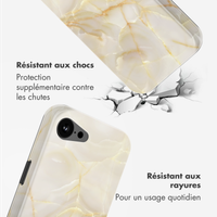 Selencia Coque arrière Vivid avec MagSafe Apple iPhone 16e - Golden Beige Marble